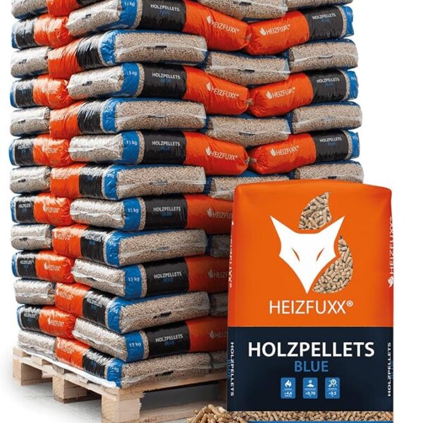 HEIZFUXX Holzpellets Blue 975 kg Palette – Premium 6 mm ENplus A1 Pellets